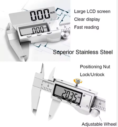 Digital Caliper Measuring Tool Stainless Steel Vernier 150mm with LCD Screen