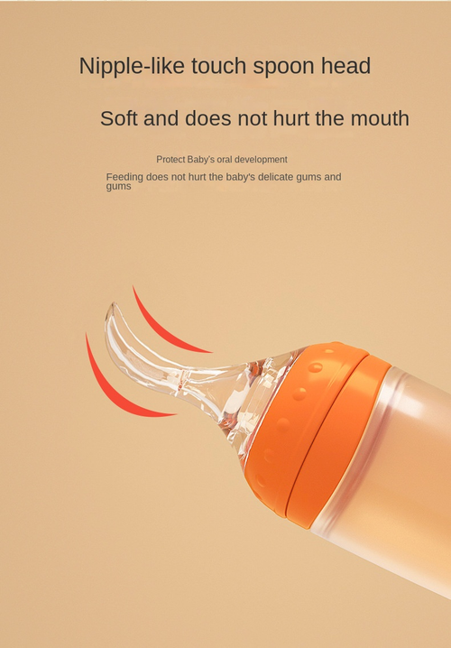 Silicone Squeeze-Type Baby Food Spoon & Cereal Feeder – Ideal for Rice Cereal, Water, and Solids