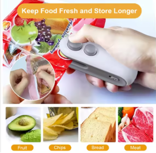 Sealing Clip USB Charging Small Household Packaging Plastic Machine Mini Portable Snack Bag Hand Pressure Tool
