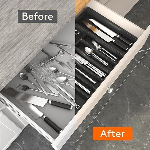 Adjustable Storage Box Knife and Fork Storage Kitchen Organization Expansion Tray
