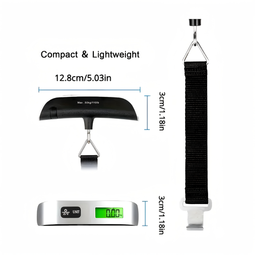 Portable 110.23LB 50KG 10g Hanging Electronic Digital Travel Luggage Scale Portable Handheld Scale with Hook