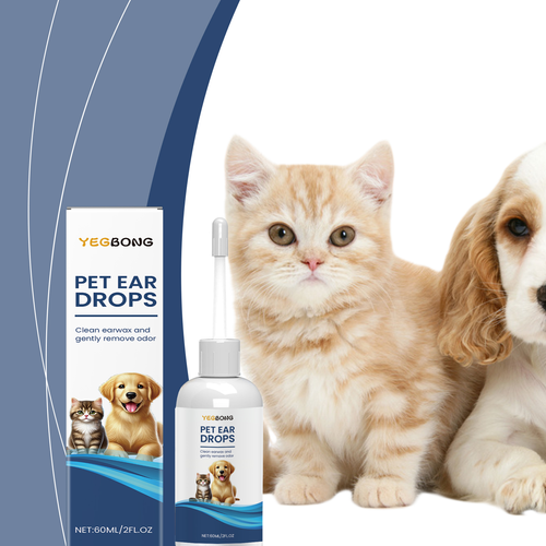 Removes Dirt Wax With Soothing Chamomile Extract 60ml For Cats & Dogs Low Sensitivity Ear Cleaning Solution For Pets value 2-pack
