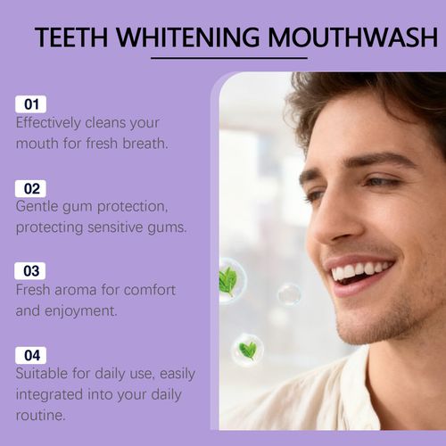 Purple Mouthwash for Daily Oral Cleaning Minty Coolness Fresh Breath and Convenient Mouthwash Care Solution