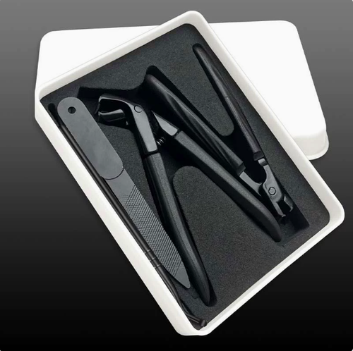 Professional Stainless Steel Thick Nails Cutter Black Nail Clipper Manicure Trimmer for Fingernails Toenails