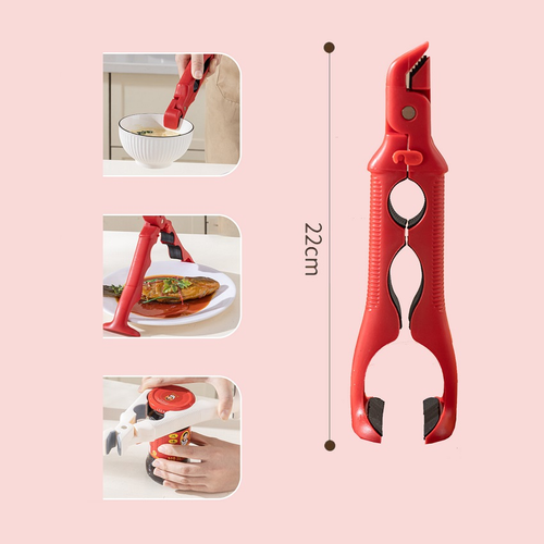 Three-in-One Anti-Scalding Non-Slip Heat-Insulating Dishwasher & Oven Safe Tongs for Kitchen Bowl and Plate Clamping Model