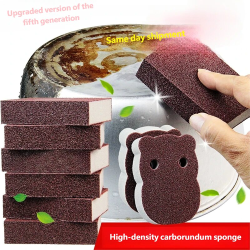Dual-Sided Strong Decal Feature Kitchen Eraser Sponge Emery Sponge for Magic Wipe Pot and Stain Removal Sponges & Scouring Pads