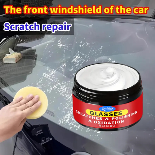Glass Scratches Repair Paste Professional Polish Refinishing Agent Restores Clarity for Car Windows Mirrors Bathroom Glass Two Per Set
