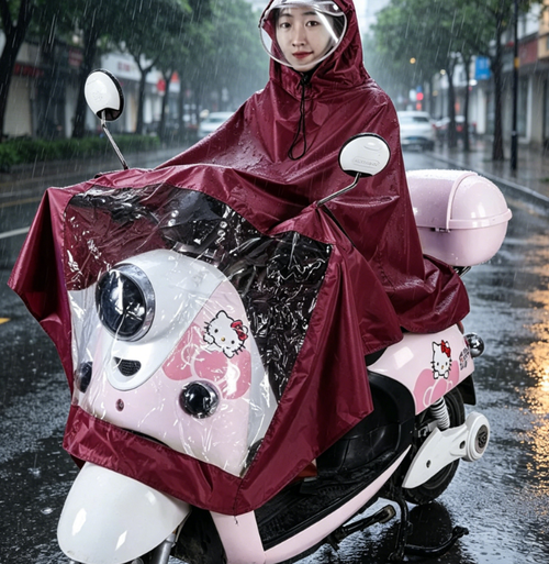 Hot Sale Adult Thickened Oxford Rainwear Free Size Poncho Raincoat for Outdoor Motorcycles Electric Vehicles Durable PU Material