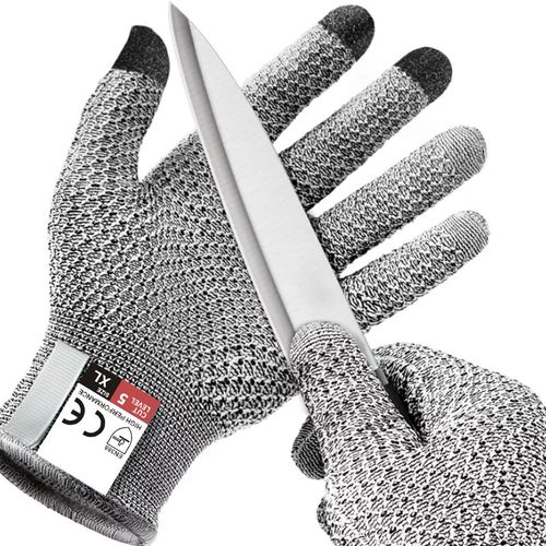Level 5 Cut Resistant Touchscreen Gloves Food Grade Anti Cut Safety Gloves for Glass Kitchen Fish Cleaning Butcher Work