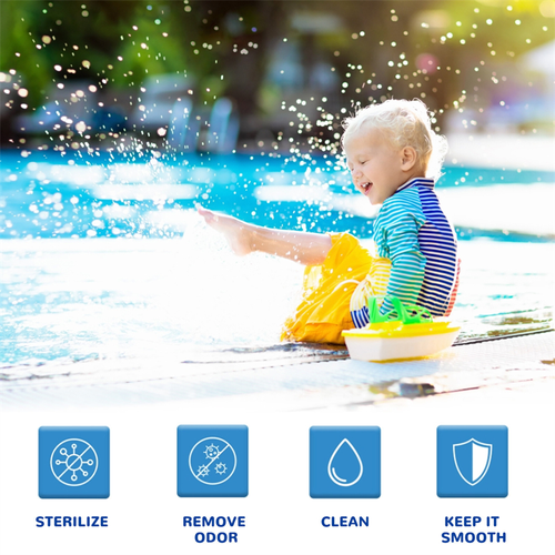 Multi-purpose Effervescent Cleaning Tablets for Pools: Clarifies Water, Eliminates Odors, and Removes Stains