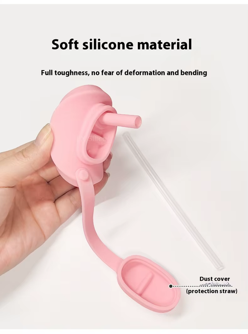 Reusable Silicone Soda Can Lids with Soft Straw Leakproof Beverage Can Covers Dustproof Silicone Juice Drinks Can Cap