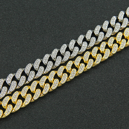 New Cuban Link  Bangle Bracelet For Men Women Fashion Silver and Gold plated Bracelet Jewelry 8 Inch