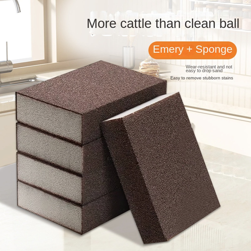 Dual-Sided Strong Decal Feature Kitchen Eraser Sponge Emery Sponge for Magic Wipe Pot and Stain Removal Sponges & Scouring Pads