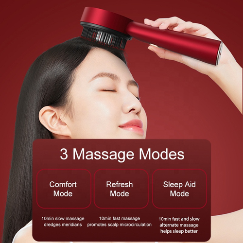 Handheld Anti Hair Loss Electric Massage Comb Hair Growth Vibration Red Light Scalp Massager Oil Applicator