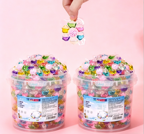 High Efficiency Satin Removal Seven-In-One Laundry Detergent Pods Fragrance Beads Capsules with Color Protection Gel Shape