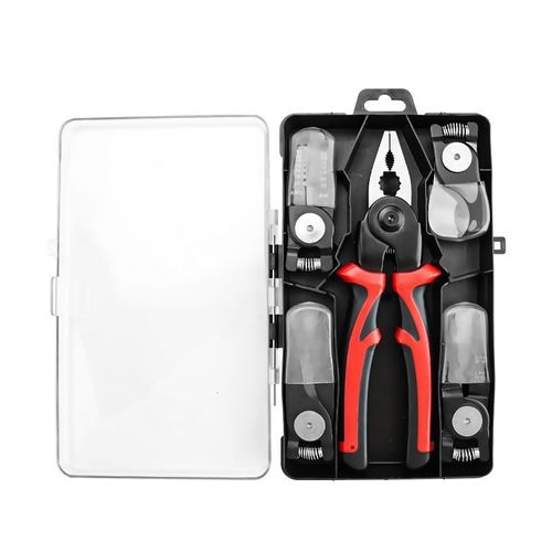 Industrial Grade 5-in-1 Interchangeable Head Long Nose Cutting Pliers Insulated Handle Multi-Function