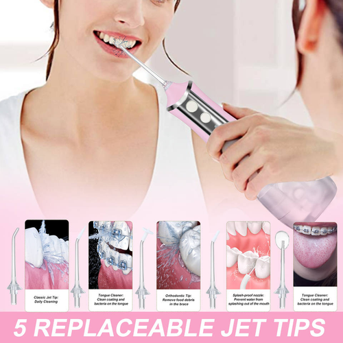 350ml USB Rechargeable Water  Pick IPX7 Waterproof Rechargeable Cordless Electric Portable Jet Teeth Cleaning Dental Floss Oral Irrigator Water Flosser