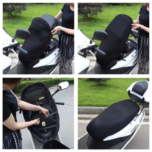 Electric Car Cushion Cover Motorcycle Cushion Universal Heat Insulation Mesh Cover Sunscreen Waterproof Seat Cover Breathable