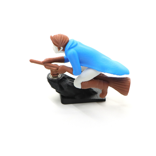 New Hot-selling PLA Witch Wizard Broomstick Car Dashboard Drift Ornaments 3D Printed Wizard Witch Shake Craft for Car Decoration