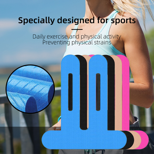 Exercise and Fitness Marathon Running Knee Support Elastic Bandage Breathable Waterproof Knee Pad Pre-cut Knee Muscle Pad 10-pack