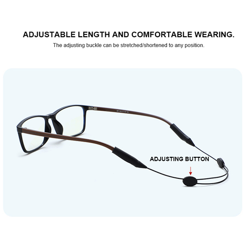 Adjustable Sports Safety Sunglasses Retainer Elastic Anti-Slip Silicone Strap Glasses Holder for Sports Activities