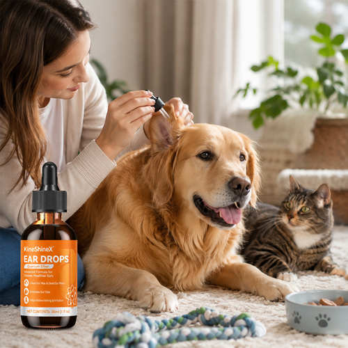 This pet ear cleaner is suitable for the daily cleaning of dogs' and cats' ears, relieving itching and removing earwax.