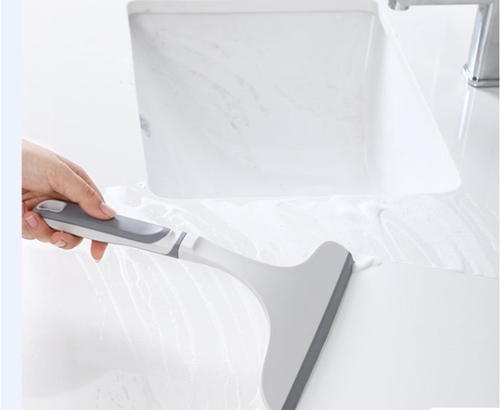 Multi-Functional Silicone Brush Head Glass Wiper Short Handle Car Windshield Cleaning Squeegee Household Cleaning Tool——2PCS Per Set