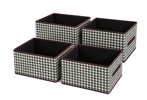 Foldable Storage Box Clothing Jeans Underwear Baby Clothes Organizer Wardrobe Storage Container Bathroom Living Room Four Per Set