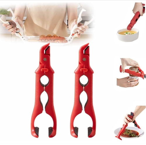 Three-in-One Anti-Scalding Non-Slip Heat-Insulating Dishwasher & Oven Safe Tongs for Kitchen Bowl and Plate Clamping Model