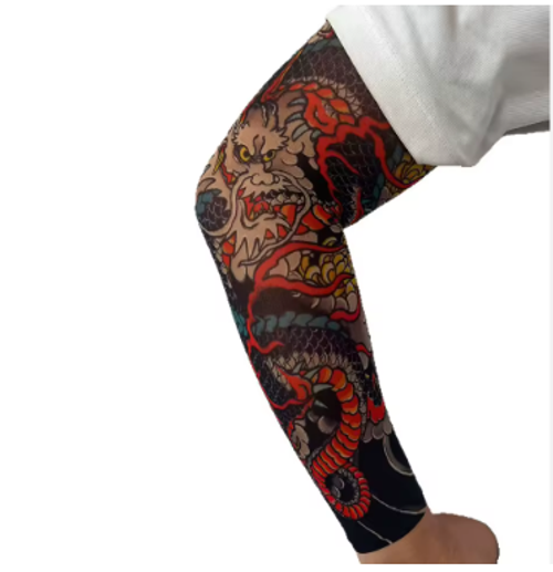 3D Printing Digital Printing Unisex Couple Lightweight Breathable Tattoo Arm Summer Sleeves for All Seasons