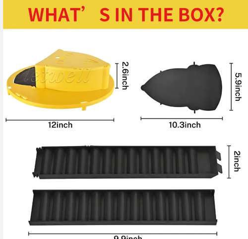 2 Pack Mouse Rat Trap Bucket,5 Gallon Mouses Rat Traps Indoor for Home,Reusable Bucket Lid Rat Traps Indoor Outdoor,Mouse Catching Tool 5 Gallon Buckets is NOT Included