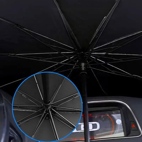 New Umbrella Car Sunshade V Shaped Opening Turning Laser Coating Fold Windshield Front Window Windscreen Pvc Foldable Shade