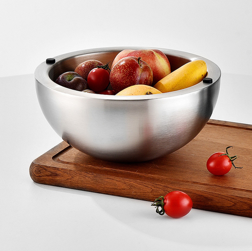 Double Walled Frozen Ice Stainless Steel Serving Bowl Insulated Metal Dip Chiller Bowl