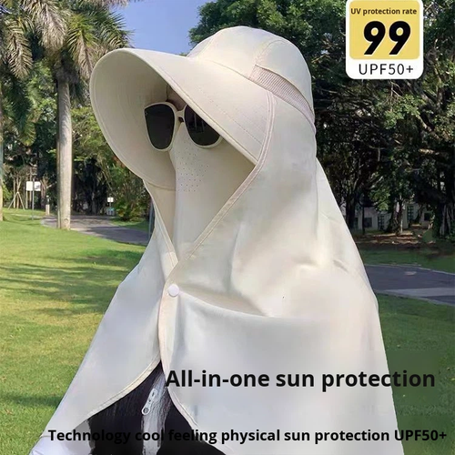 Summer Neck Protection Large Shawl Sun Protection Fisherman's Bucket Hat Riding Cycling Sun Hats