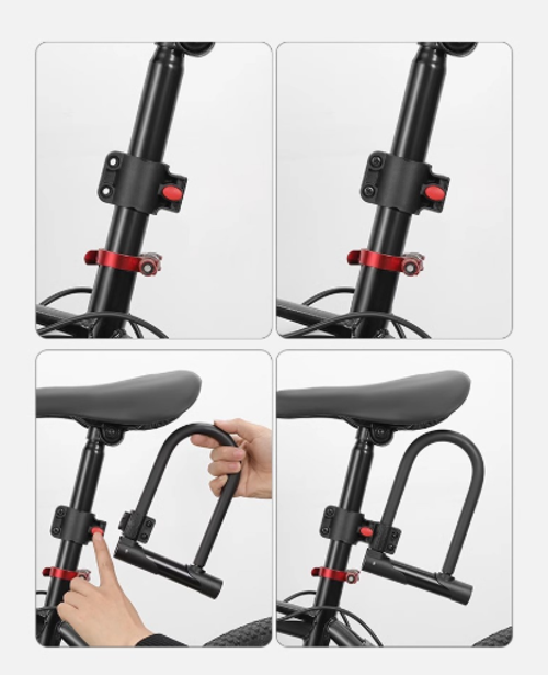 Anti-theft and Anti-pry Bicycle U-shaped Lock with Thickened Alloy Steel Cable and Lock Body