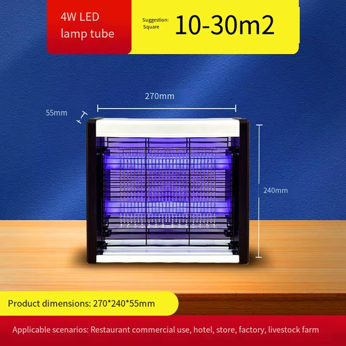 Home Use Portable Kitchen Bedroom Living Room Wall-mounted Mosquito Repellent Lamp LED-4W Farm Electric Shock Mosquito Catcher