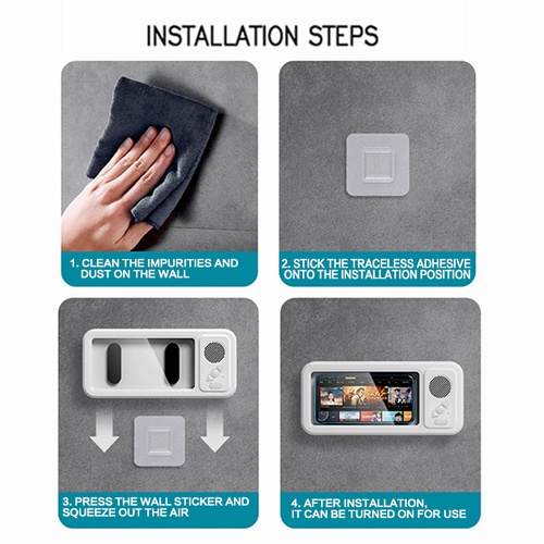 Waterproof Bathroom Phone Case with Bluetooth Speaker & Stand – Touch-Screen Compatible