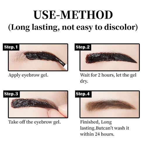 Best-Selling Liquid Tint Brow Gel-Waterproof Long-Lasting Smudge-Proof Quick-Drying No-Mess