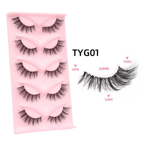 3D Faux Mink Cruelty-Free Glossy False Eyelashes Wholesale Dramatic Wispy Eyelash Extensions Handmade Reusable Natural Fake