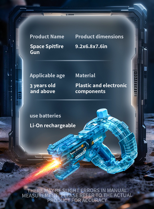 New Energy Gathering Ring Electric Water Gun with Large Deformation Capacity and Fully Automatic Continuous Firing Water Gun Blue