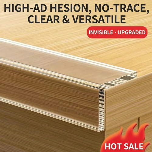 Clear Edge Guard Tape Corner Protector Baby Safety Self-Adhesive Rubber Soft PVC Waterproof Anti-Collision Strip Furniture Glass Two Per Set