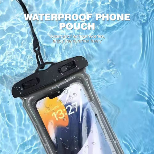 Sports Luxury Universal Clear PVC Touchable Dry Protective Waterproof Mobile Phone Bag with Strap Value 4-Pack