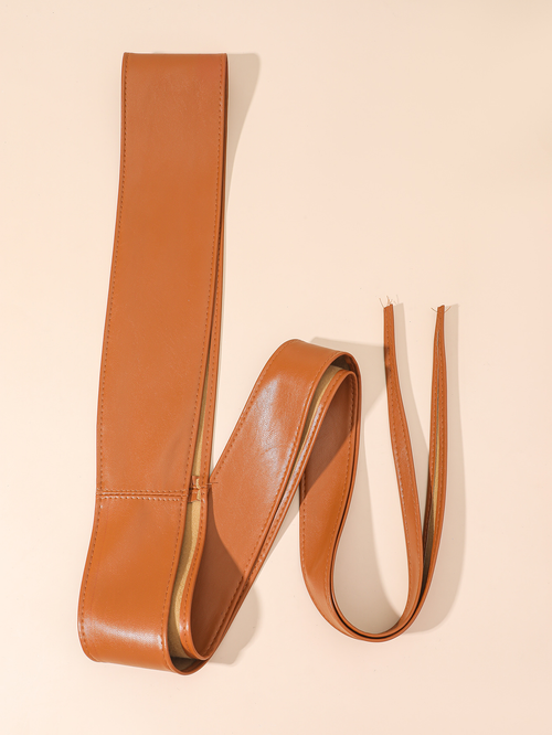 Summer Hot Sale Boho Style Women PU Leather Obi Lace up Waist Belt