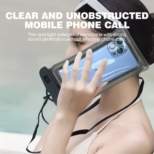 Sports Luxury Universal Clear PVC Touchable Dry Protective Waterproof Mobile Phone Bag with Strap Value 4-Pack