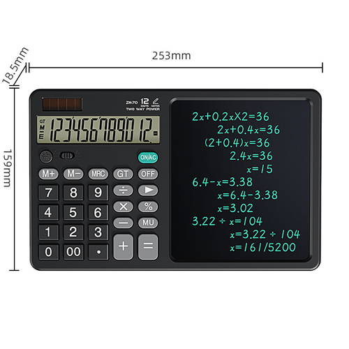 Solar Business Office Portable Scientific Calculator LCD Handwriting Tablet Drawing Board
