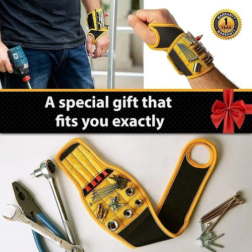 Tools Magnetic Wrist Support With Thumb Loop Anti Fall Off During Work