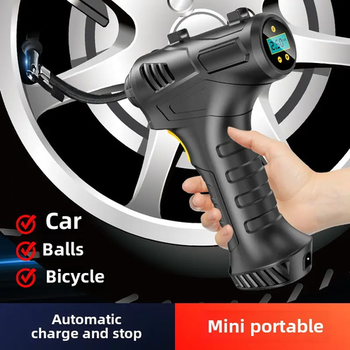 High-Power Portable Wireless Car Air Pump 4000mAh Digital Inflator Tire Pressure Monitor Horizontal Bar for Car Tire