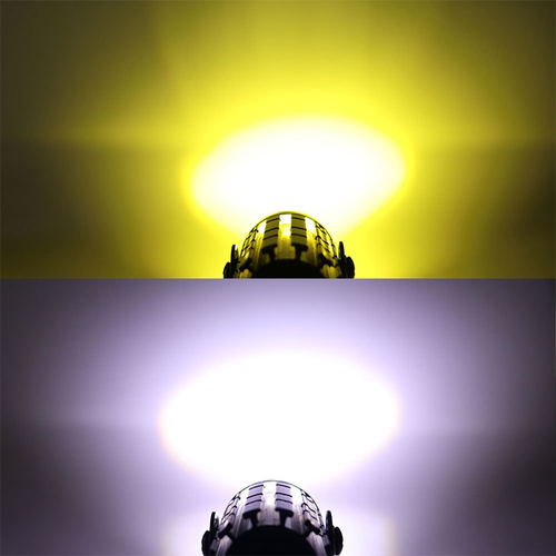 High Power Spotlight Mini Light Bulbs Motorcycle Led White Amber Dual Color Lens LED Driving Fog Lights Motor Accessories