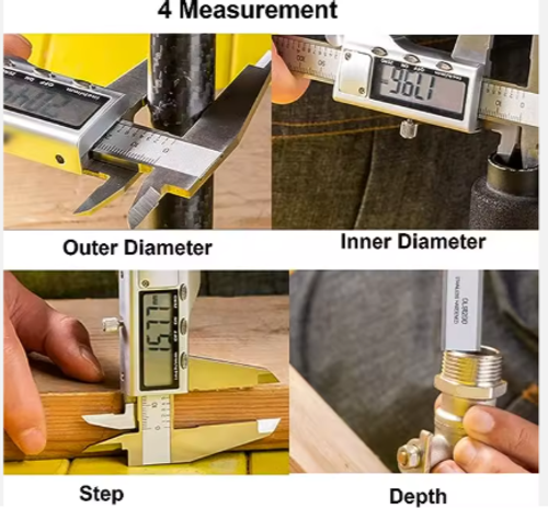 Digital Caliper Measuring Tool Stainless Steel Vernier 150mm with LCD Screen