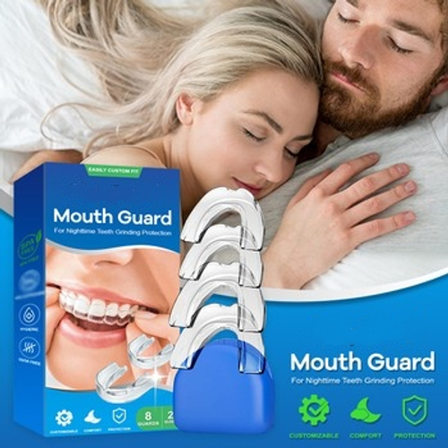 Night Guard Teeth Bruxism Grinding Teeth Whitening EVA Plastic Clear Mouth Guards Trays 8 Pieces Anti-Snore BPA Free Food Grade
